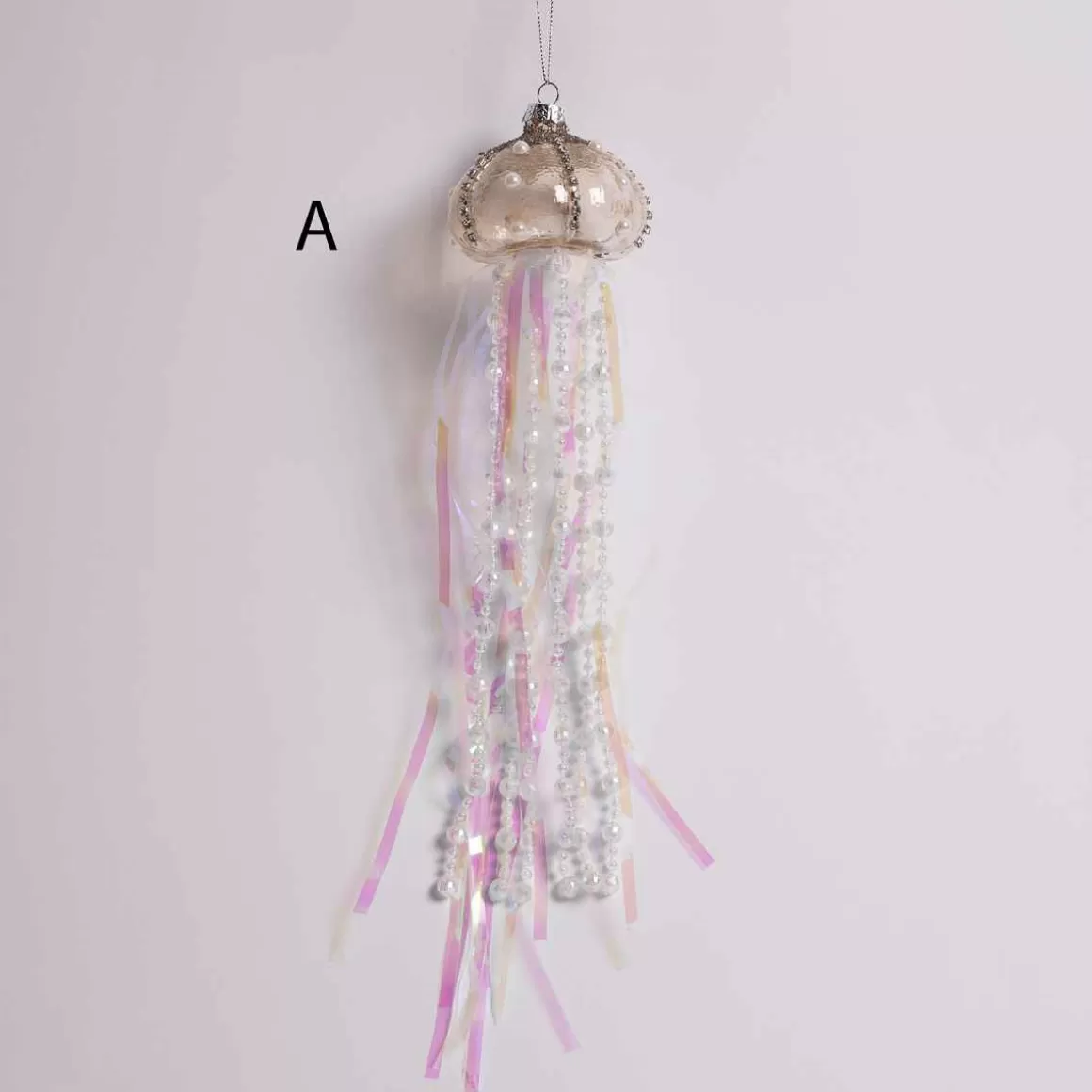 Christmas Place 12 Inch Glass Jelly Fish Ornament Best