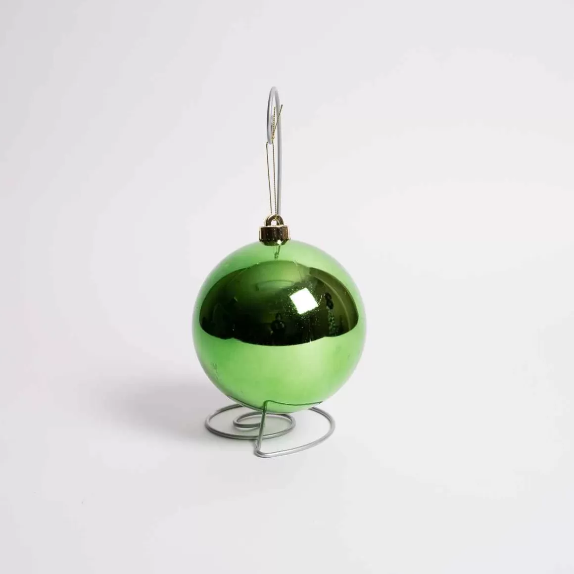 Christmas Place 140Mm Green Shiny Ball Ornament Box Of 2 Cheap