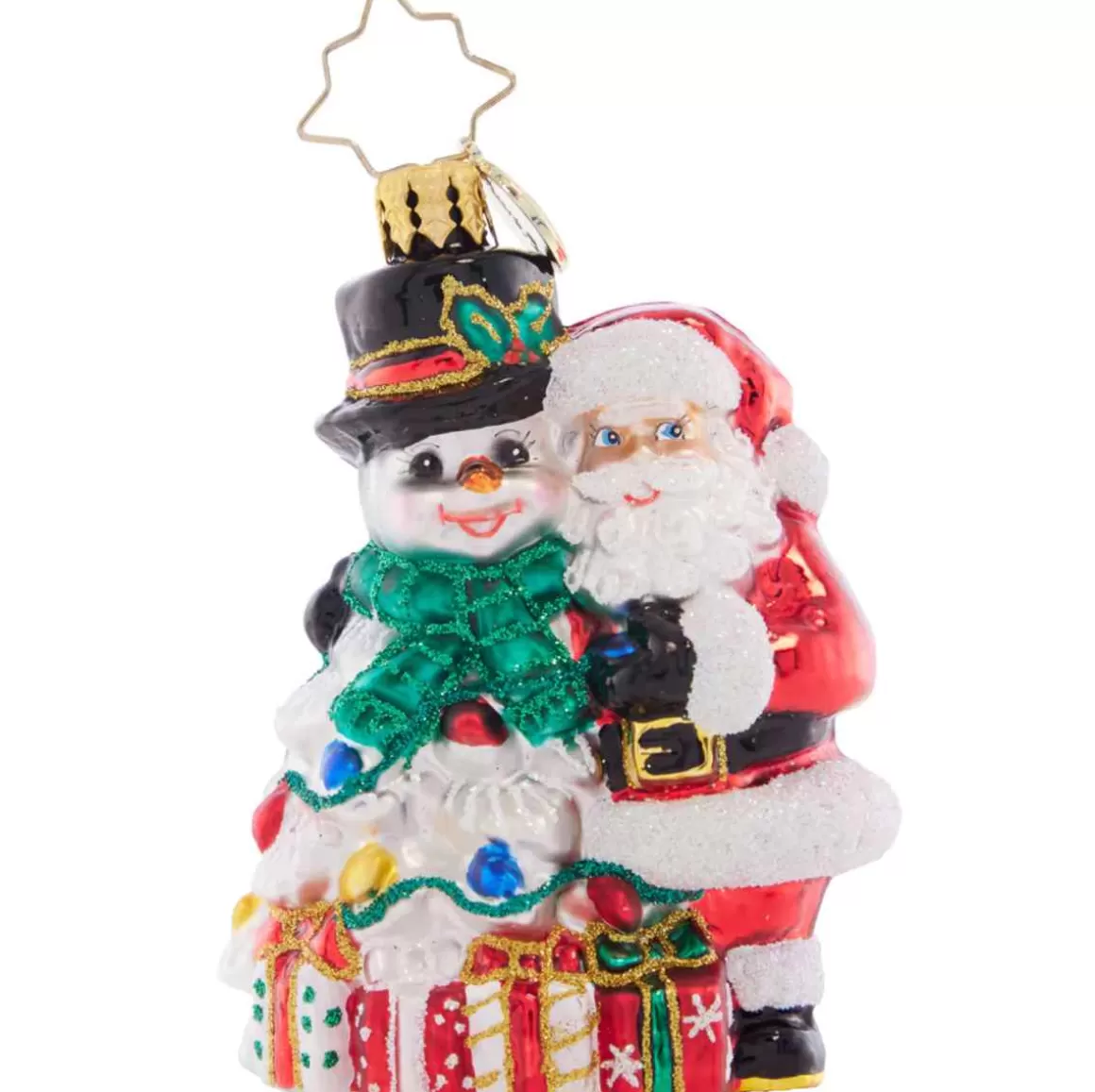 Christmas Place 2023 A Frosty Duo Glass Gem Ornament Best Sale