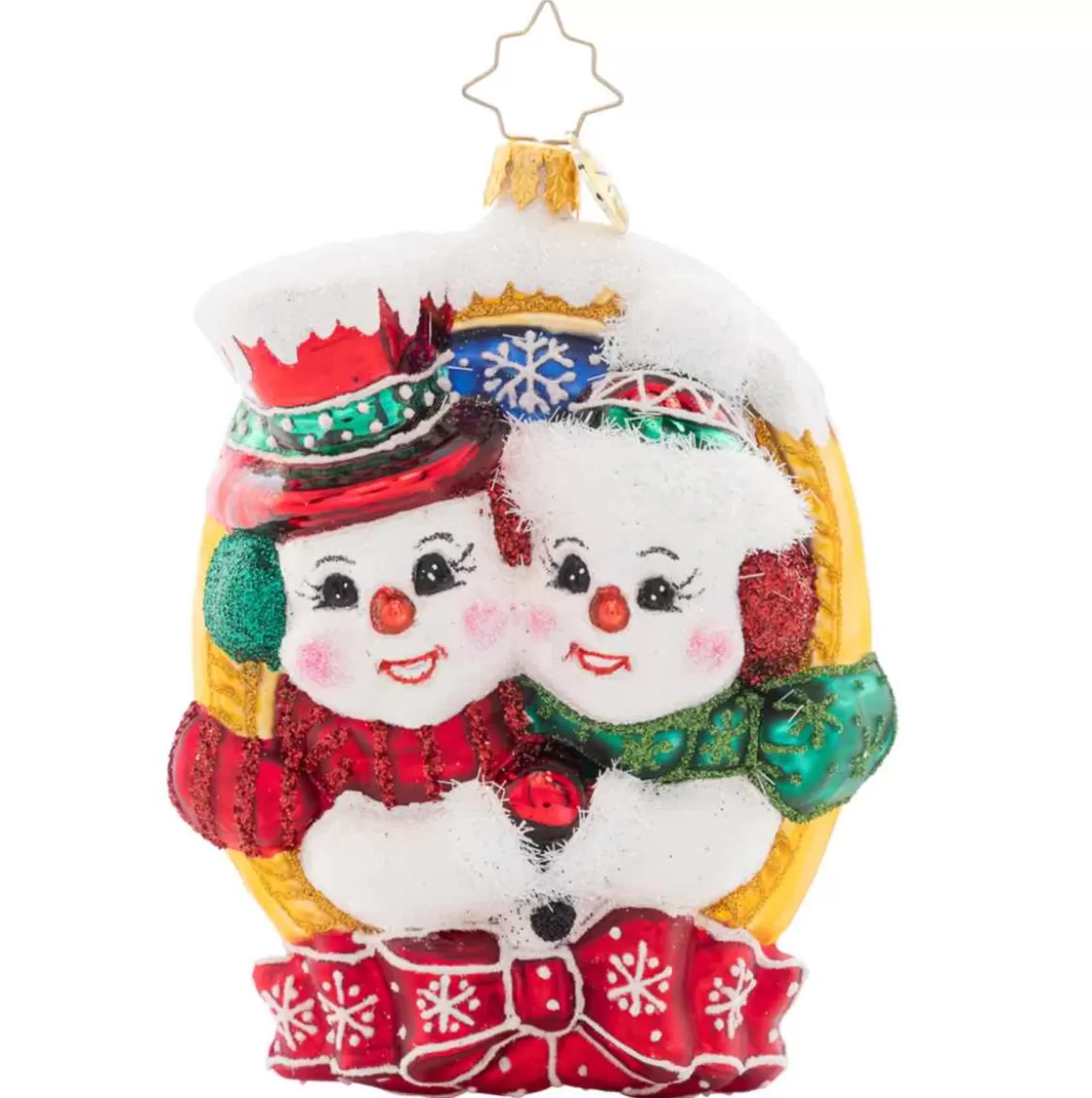 Christmas Place 2023 A Picture Perfect Pair Glass Ornament Best Sale