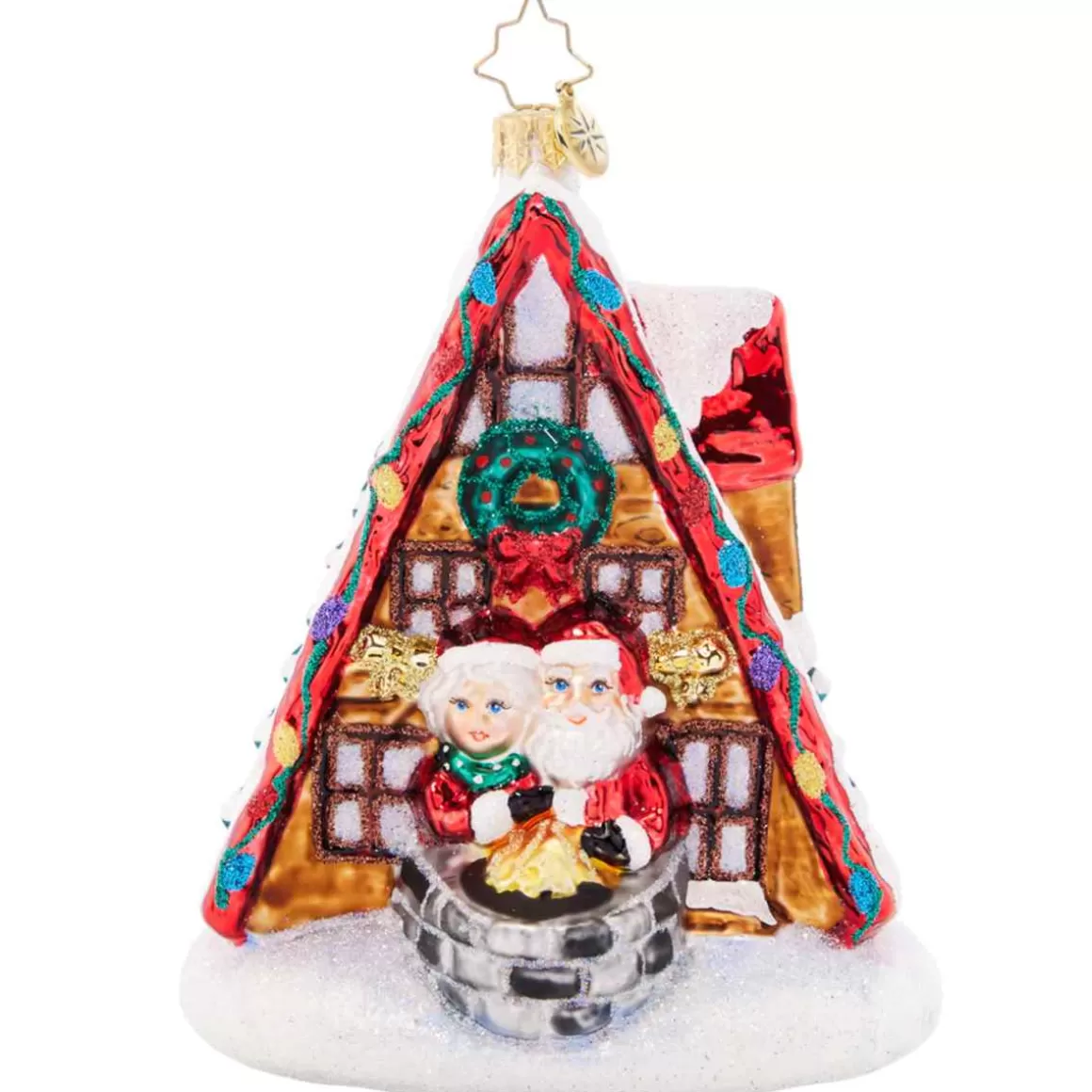 Christmas Place 2023 Alpine A Frame Glass Ornament Best