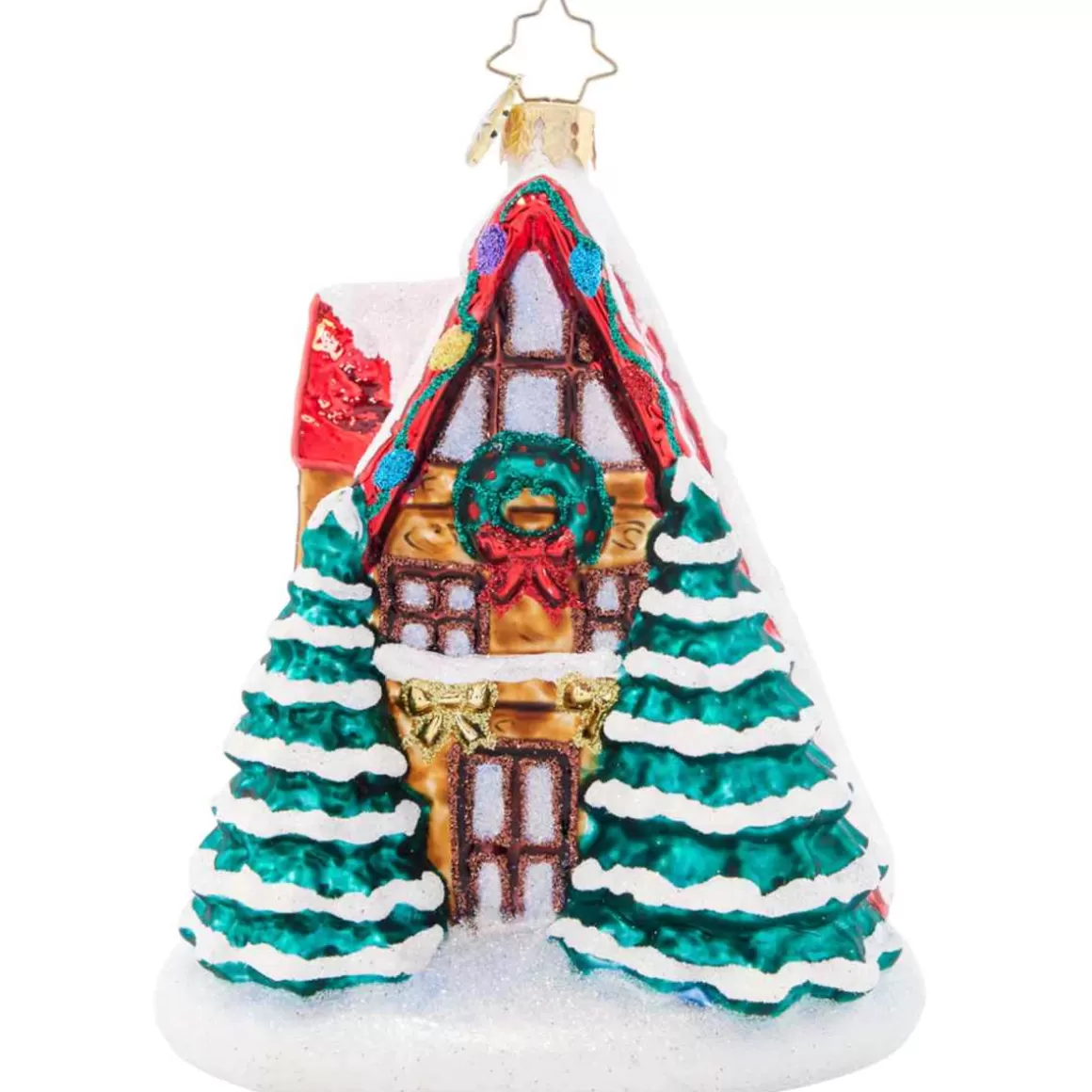 Christmas Place 2023 Alpine A Frame Glass Ornament Best