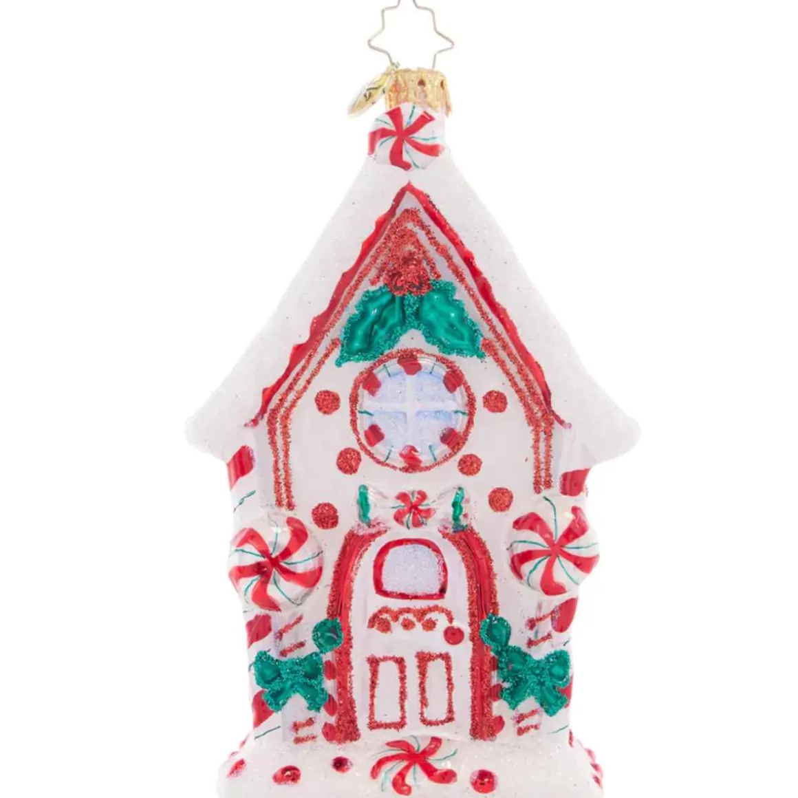 Christmas Place 2023 Candy Cane Chalet Glass Ornament Best