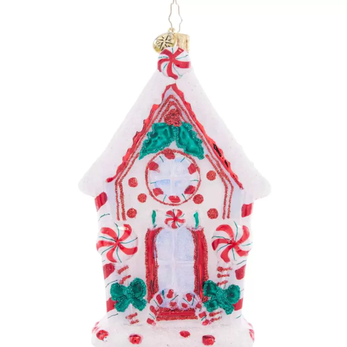 Christmas Place 2023 Candy Cane Chalet Glass Ornament Best