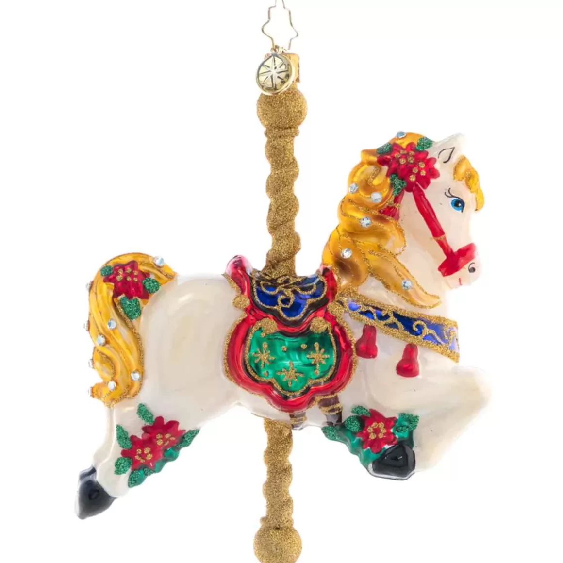 Christmas Place 2023 Carousel Ride Glass Ornament Cheap