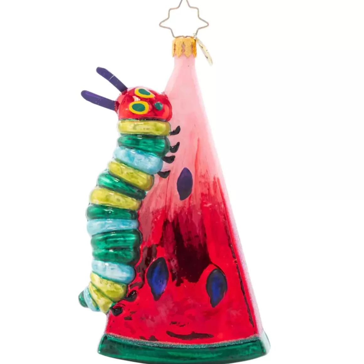 Christmas Place 2023 Caterpillar Cravings Glass Ornament Cheap