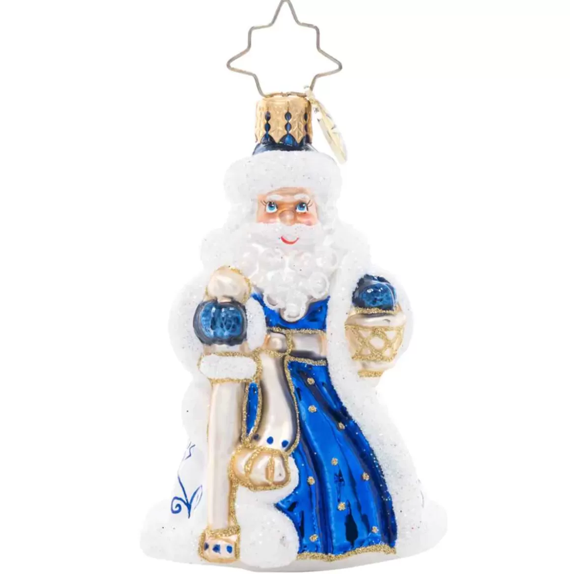 Christmas Place 2023 Cheerful Chinoiserie Santa Glass Gem Ornament Discount