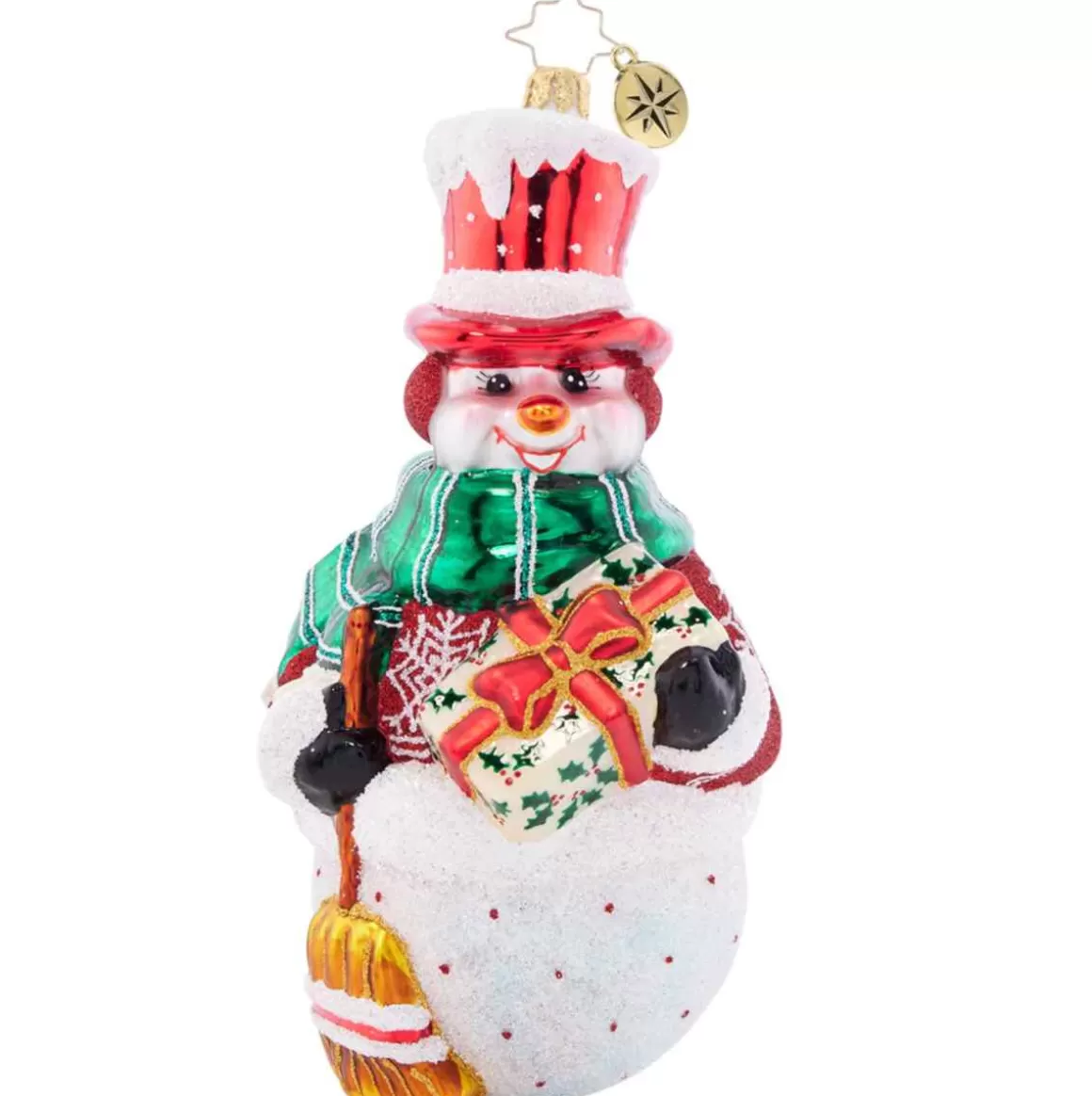 Christmas Place 2023 Christmas Joy Snowman Glass Ornament Best