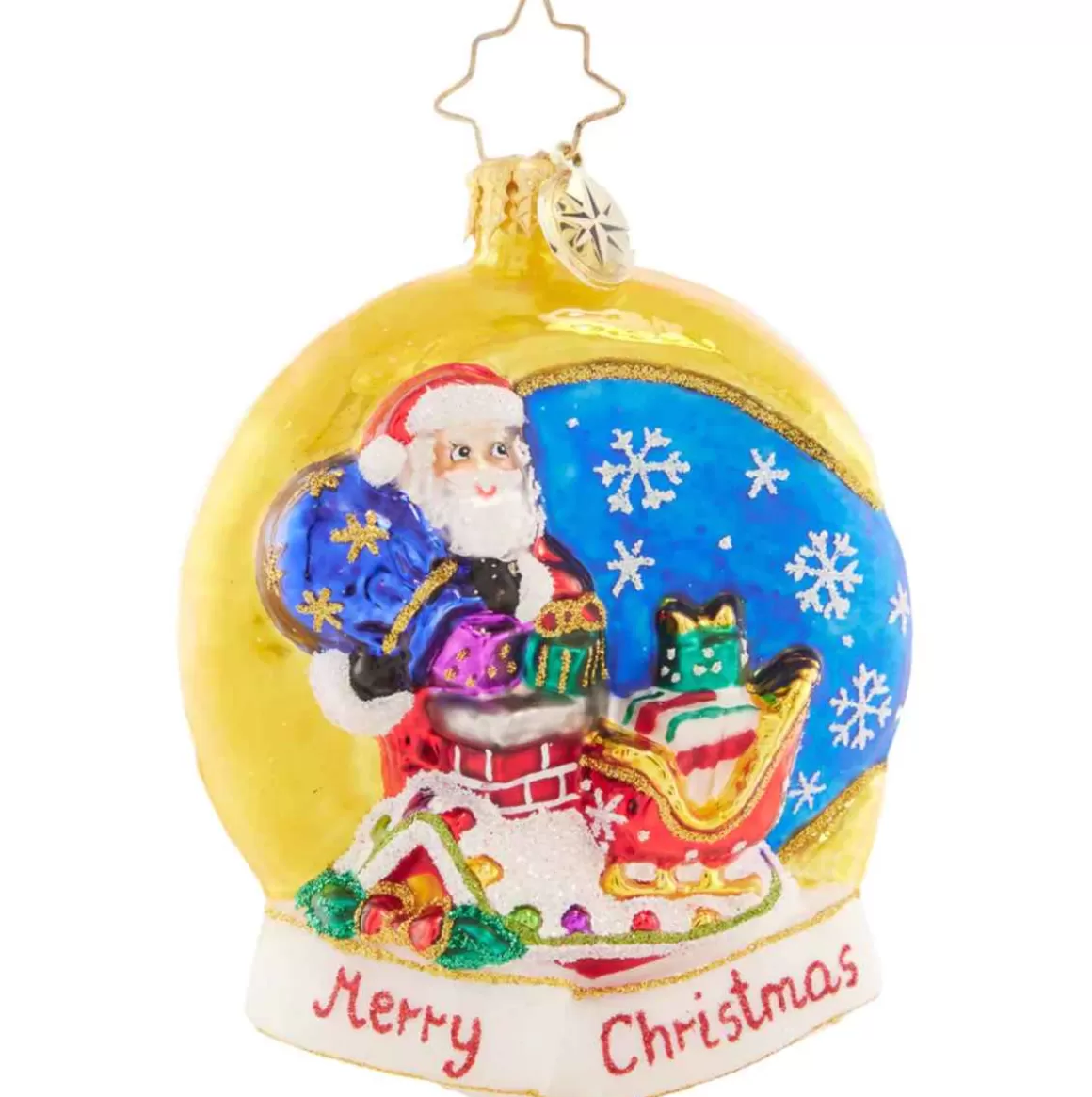 Christmas Place 2023 Crescent Moon Christmas Glass Gem Ornament Cheap