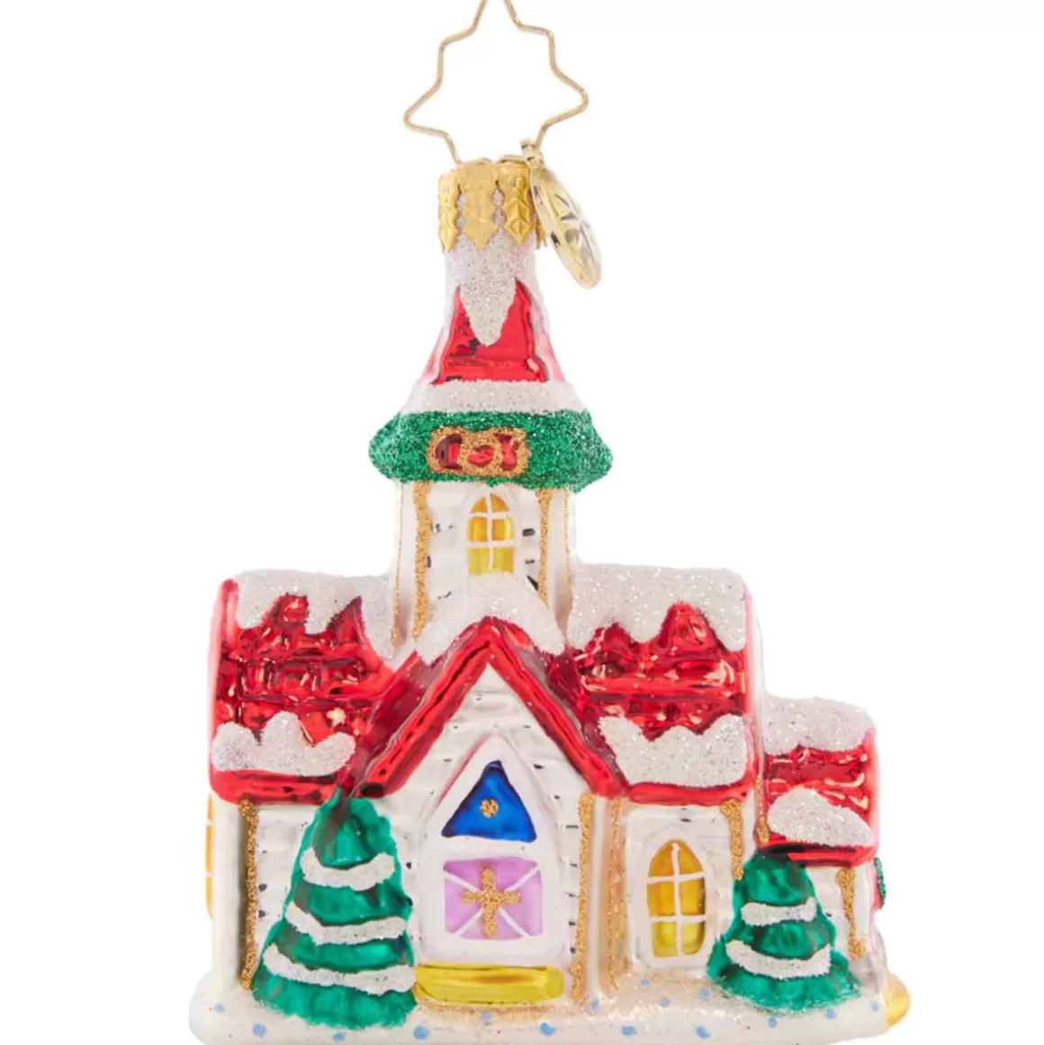 Christmas Place 2023 Enchanting Country Chapel Glass Gem Ornament Store