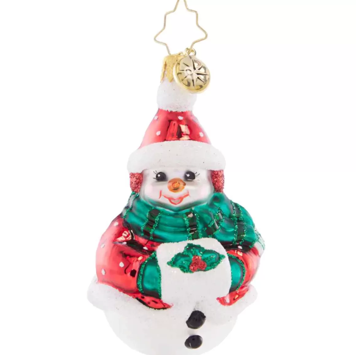 Christmas Place 2023 Holly Jolly Snowman Glass Gem Ornament Best Sale