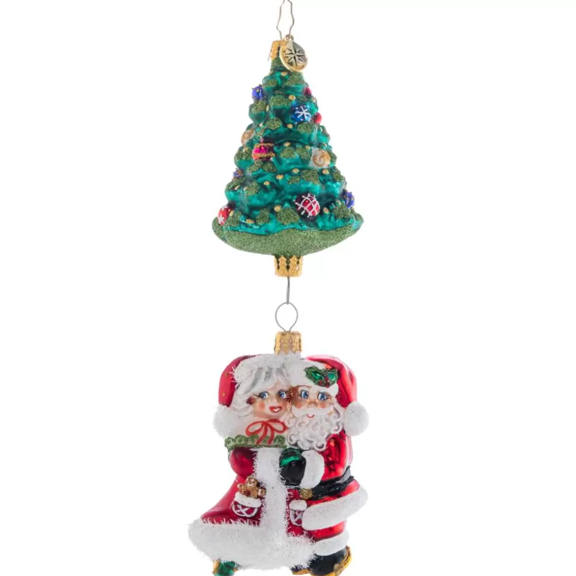 Christmas Place 2023 Meet Me Under The Tree Glass Ornament Outlet