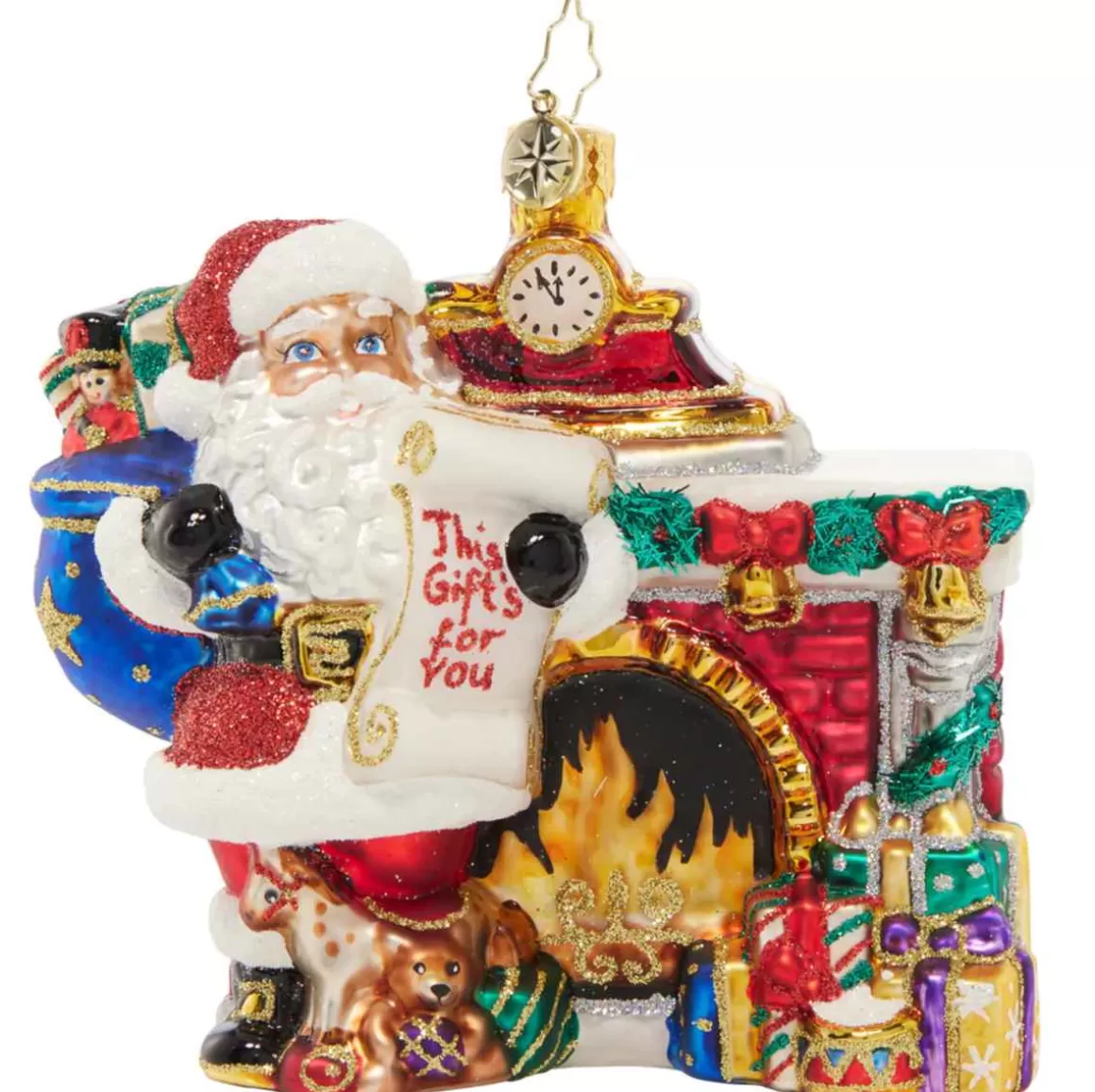 Christmas Place 2023 Nice List Santa Glass Ornament Shop