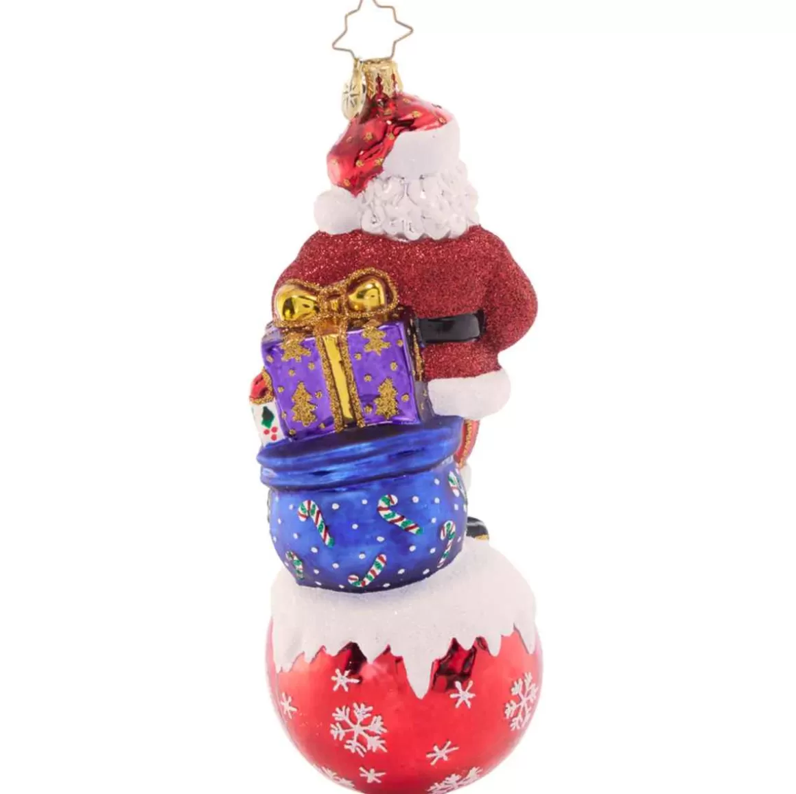 Christmas Place 2023 On Top Of It Santa Glass Ornament Hot