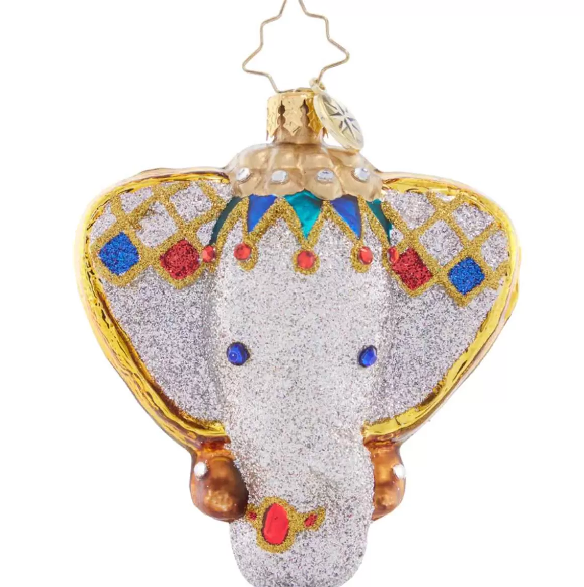 Christmas Place 2023 Opulent Elephant Glass Gem Ornament Flash Sale