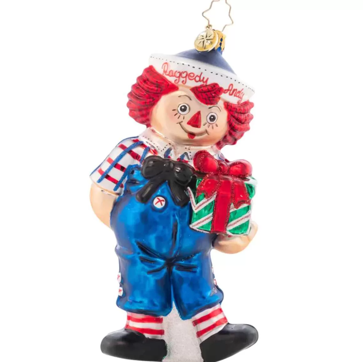 Christmas Place 2023 Raggedy Presents Glass Ornament Outlet