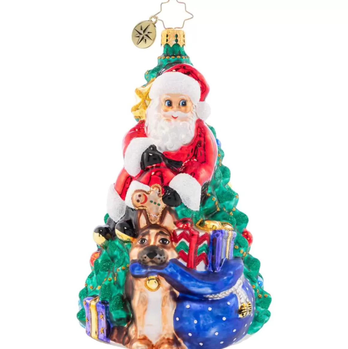 Christmas Place 2023 Santa Best Friend Glass Ornament Fashion