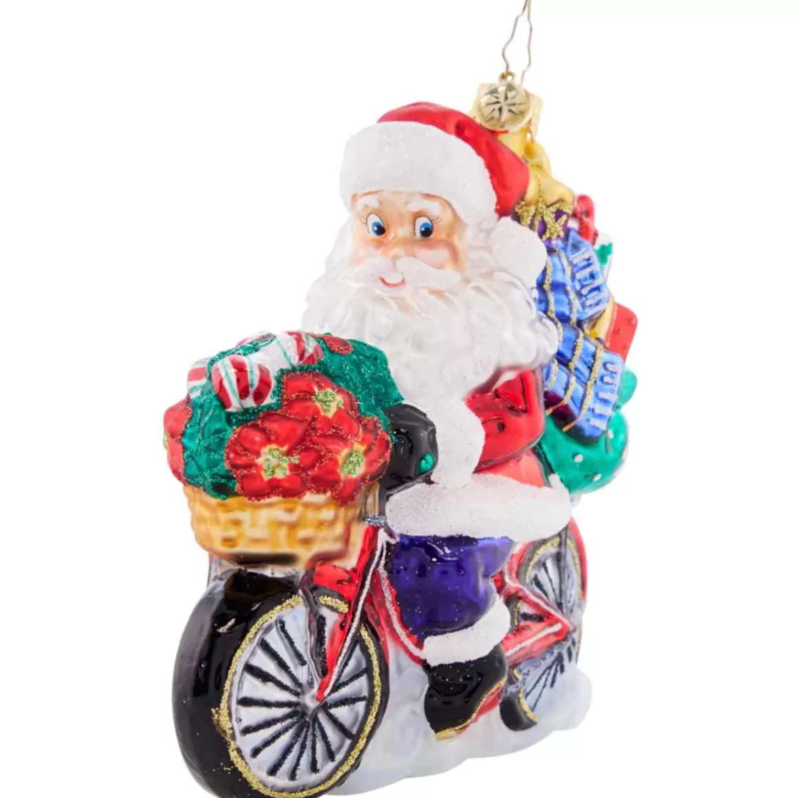 Christmas Place 2023 Santa Ride Around Town Glass Ornament Flash Sale