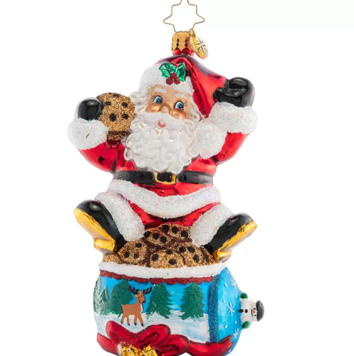 Christmas Place 2023 Santa Snack Break Glass Ornament Online