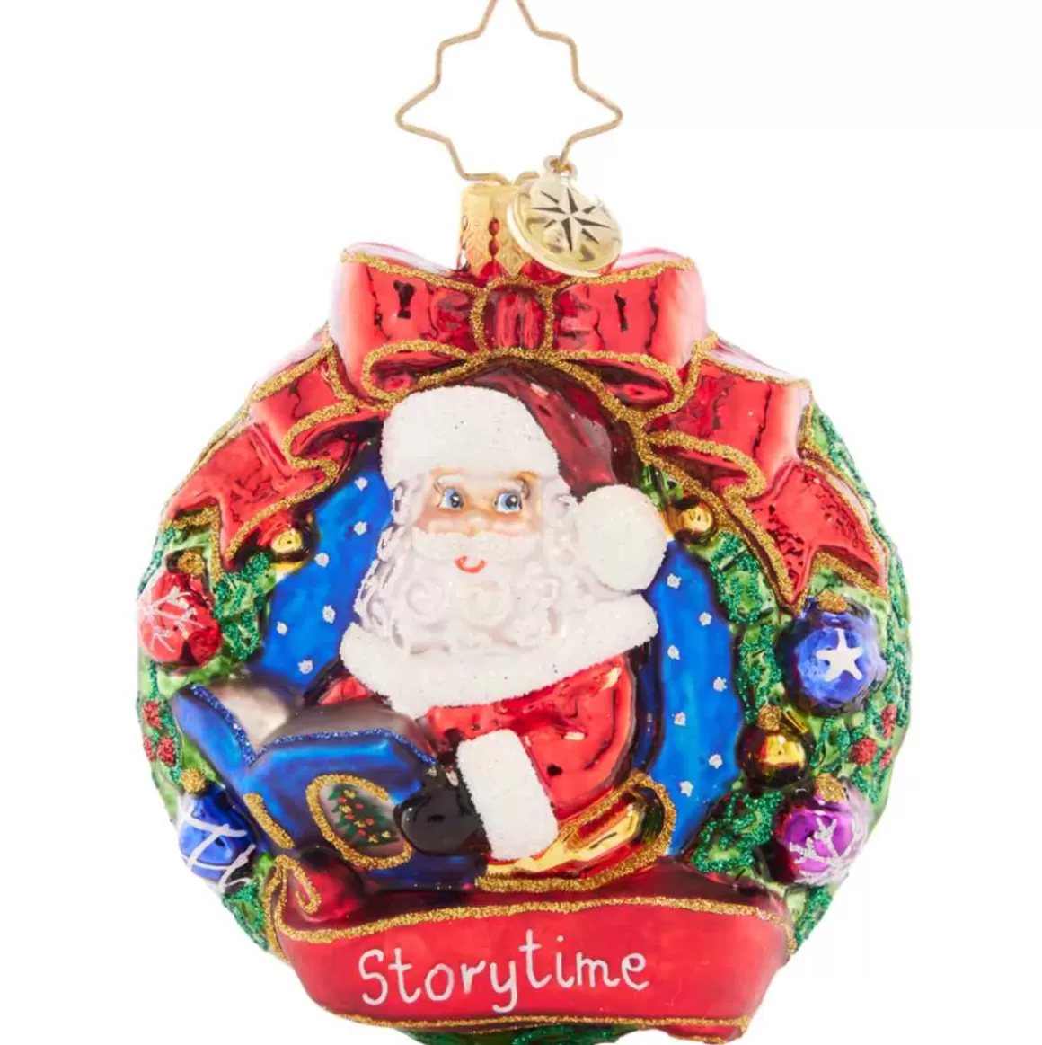 Christmas Place 2023 Santa Story Time Glass Gem Ornament Shop