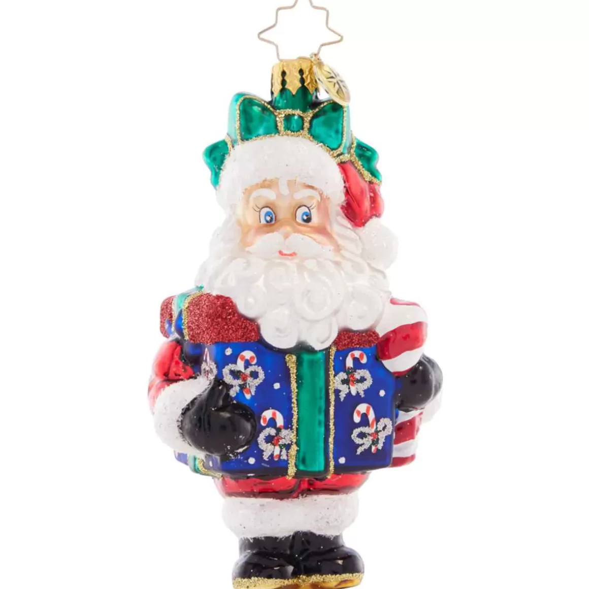 Christmas Place 2023 Santa Surprise Glass Ornament Best