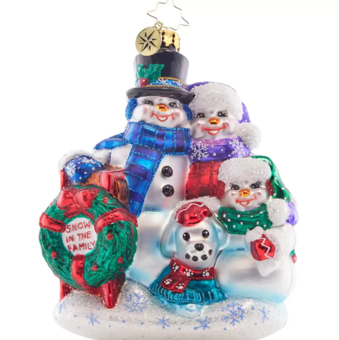 Christmas Place 2023 Snow In The Family Glass Ornament Cheap