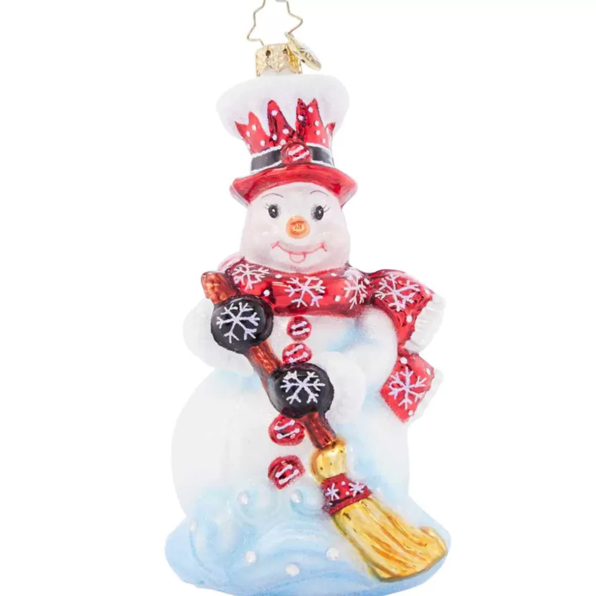 Christmas Place 2023 Snow Swept Glass Ornament Best Sale