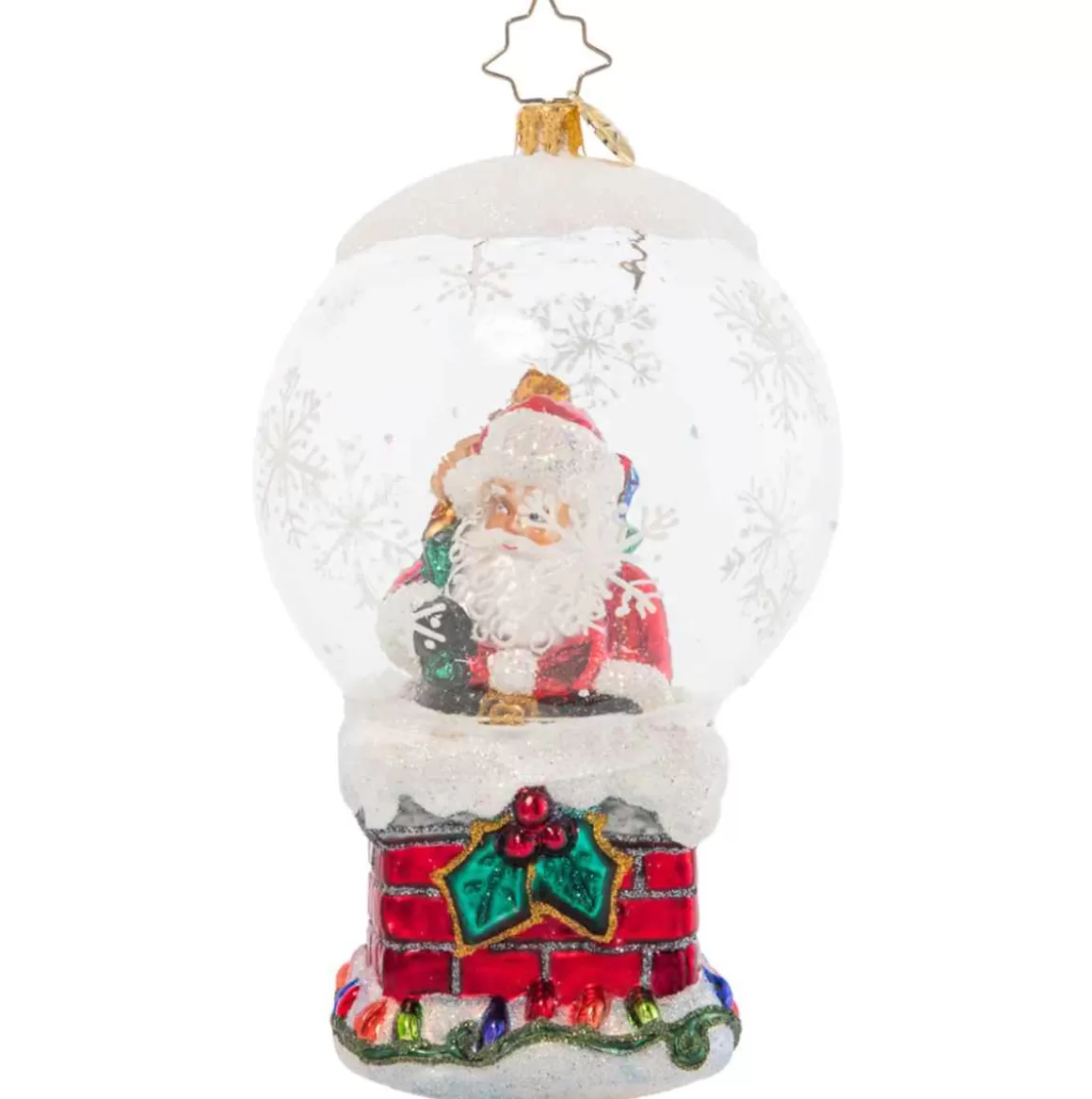 Christmas Place 2023 Up On The Housetop Glass Ornament Discount