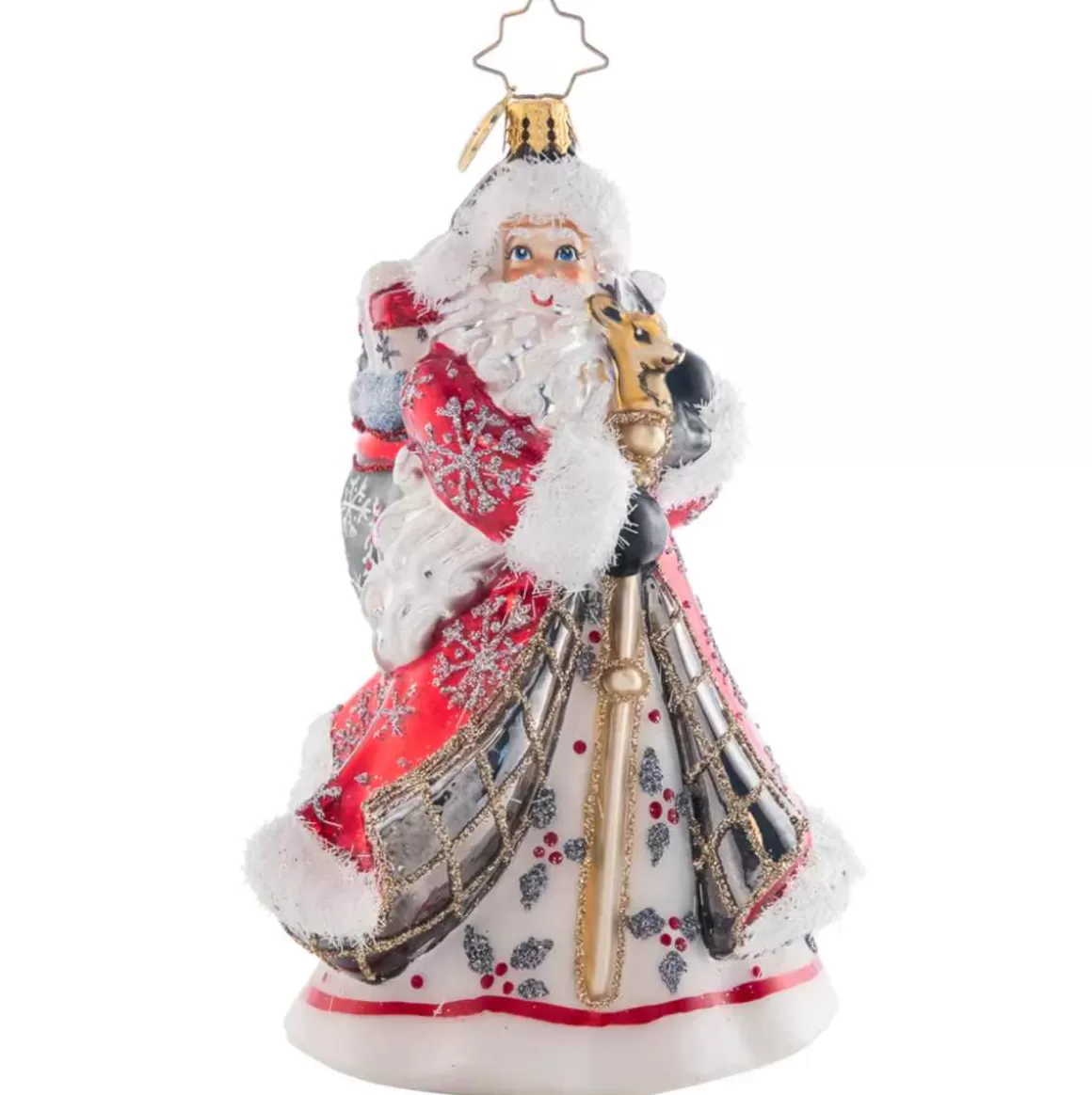 Christmas Place 2023 Winter Splendor Santa Glass Ornament Store