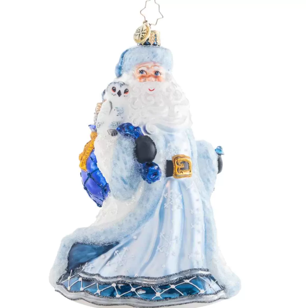 Christmas Place 2023 Winter Wonderland Santa Glass Ornament Fashion