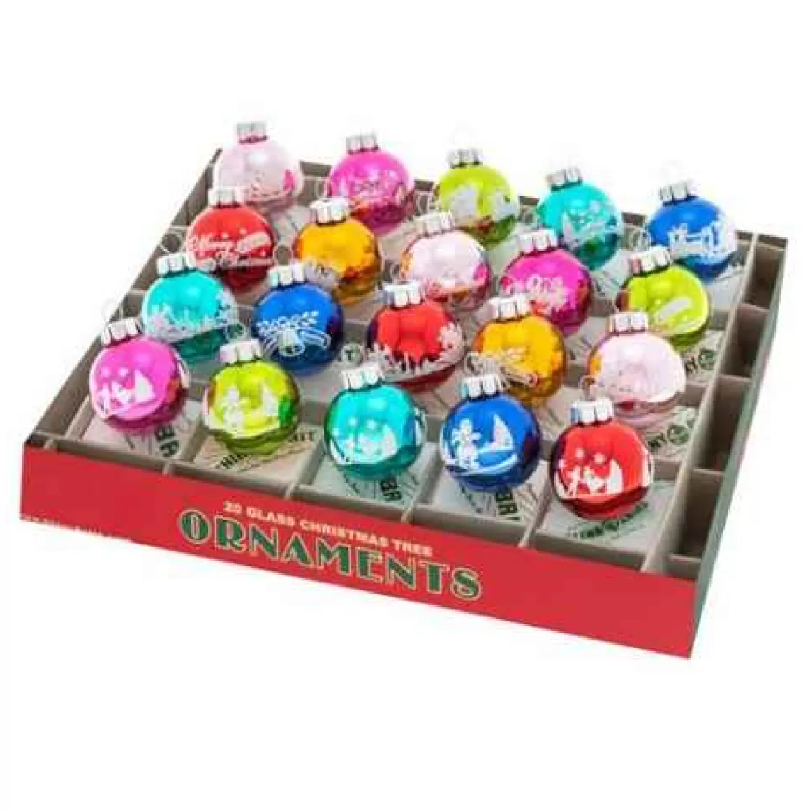 Christmas Place 20 Count 1.25 Inch Signature Flocked Rounds Best Sale