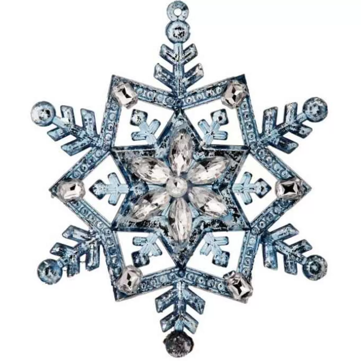 Christmas Place 5In Blue Acrylic Snowflake Ornament Clearance