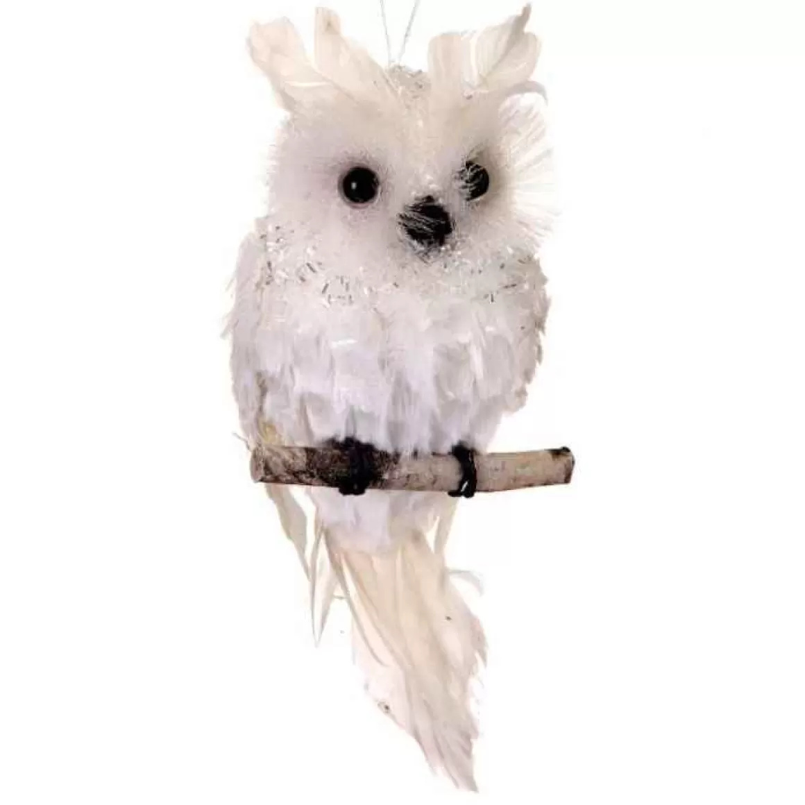 Christmas Place 5In Tinsel White Owl Ornament Cheap