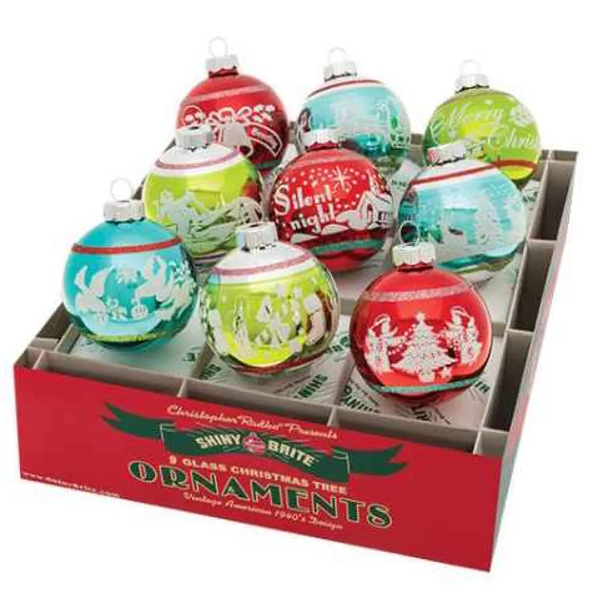 Christmas Place 9 Count 2.5 Inch Signature Flocked Rounds Best