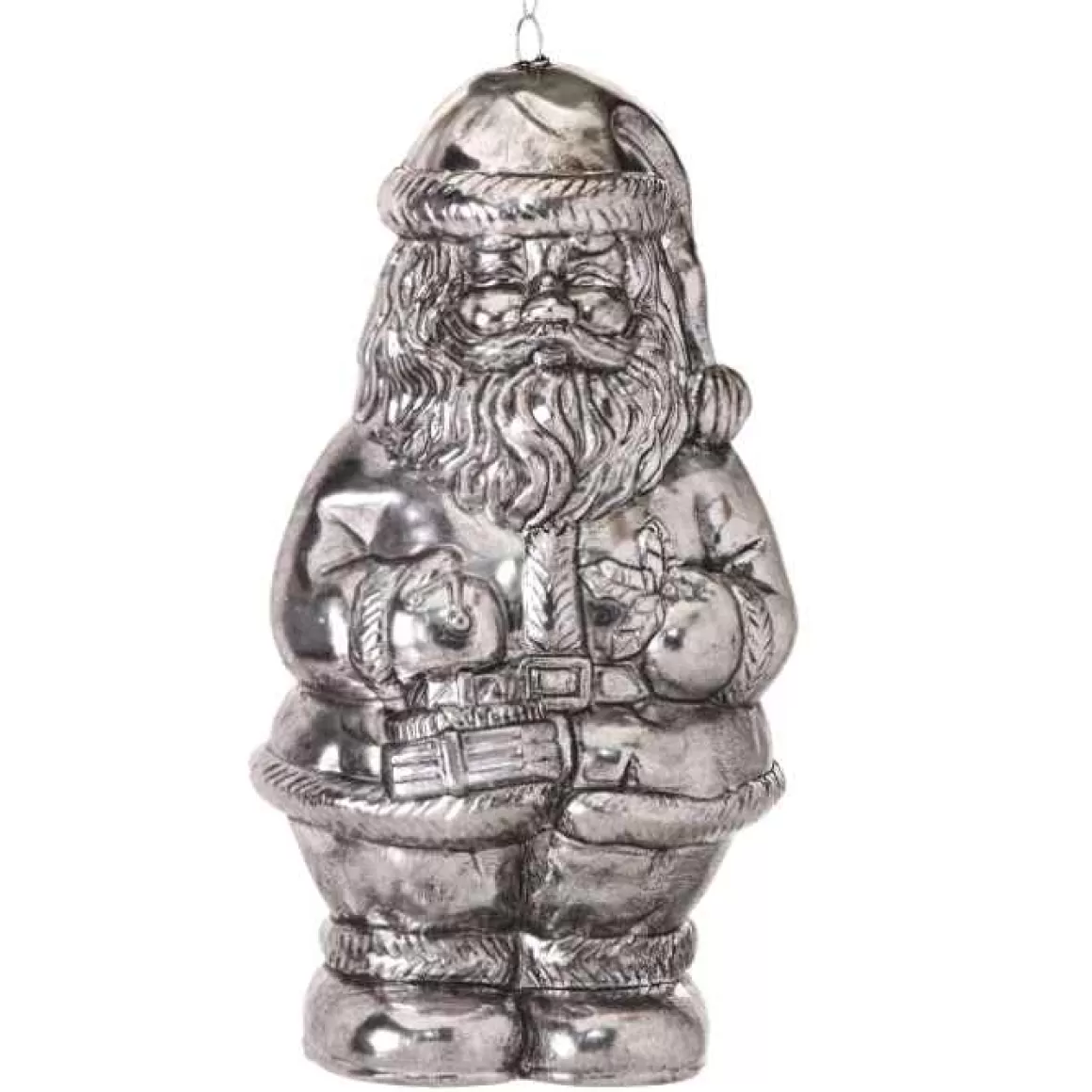 Christmas Place 9In Pewter Antique Santa Discount