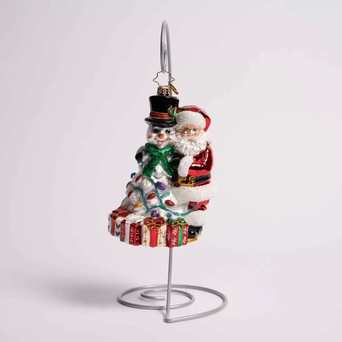 Christmas Place A Frosty Duo Glass Ornament Outlet