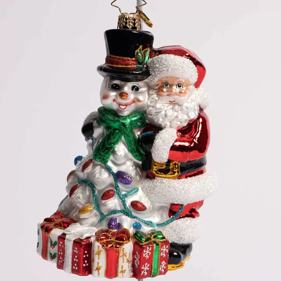 Christmas Place A Frosty Duo Glass Ornament Outlet