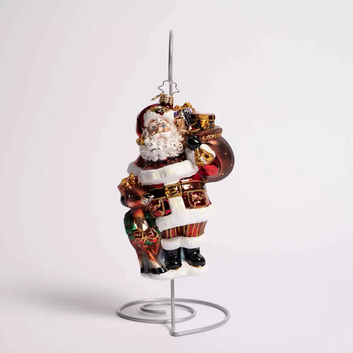 Christmas Place A Woodland Walk Santa Glass Ornament Outlet