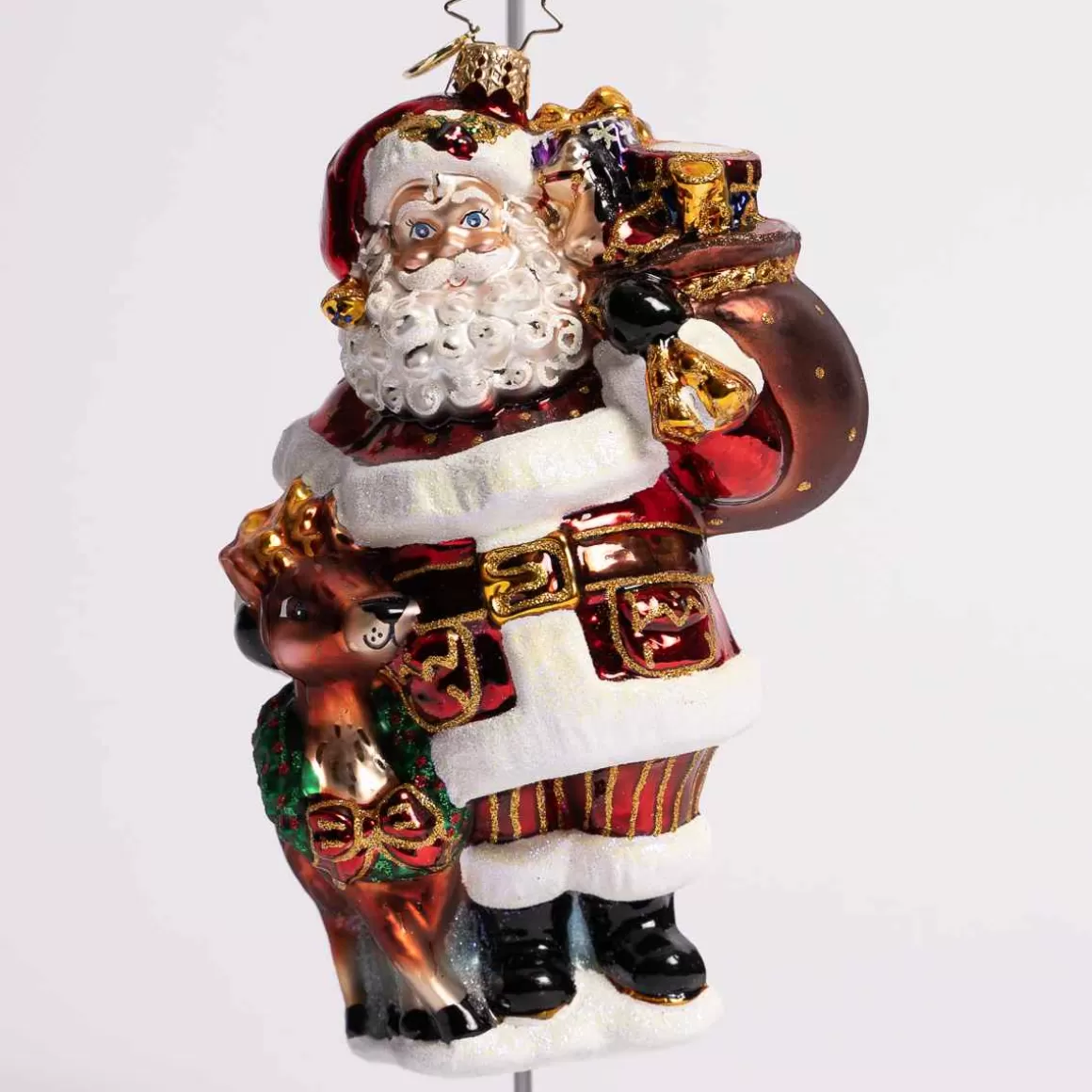 Christmas Place A Woodland Walk Santa Glass Ornament Outlet