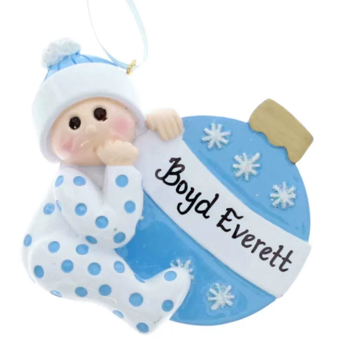 Christmas Place Baby Boy Ornament Hot