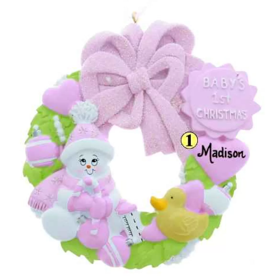 Christmas Place Baby's 1St Snowman Girl Wreath Outlet