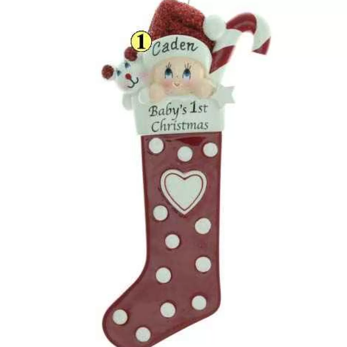 Christmas Place Baby`S First Christmas Stocking Ornament New