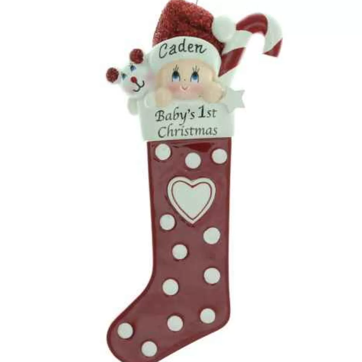 Christmas Place Baby`S First Christmas Stocking Ornament New