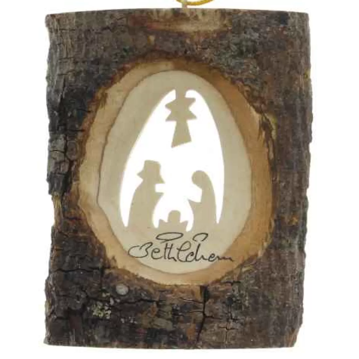 Christmas Place Bark Olive Wood Nativity Ornament Store