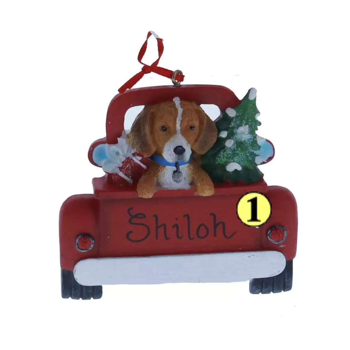 Christmas Place Beagle In Back Of Truck Ornament Cheap