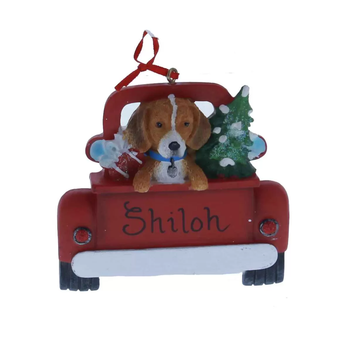 Christmas Place Beagle In Back Of Truck Ornament Cheap