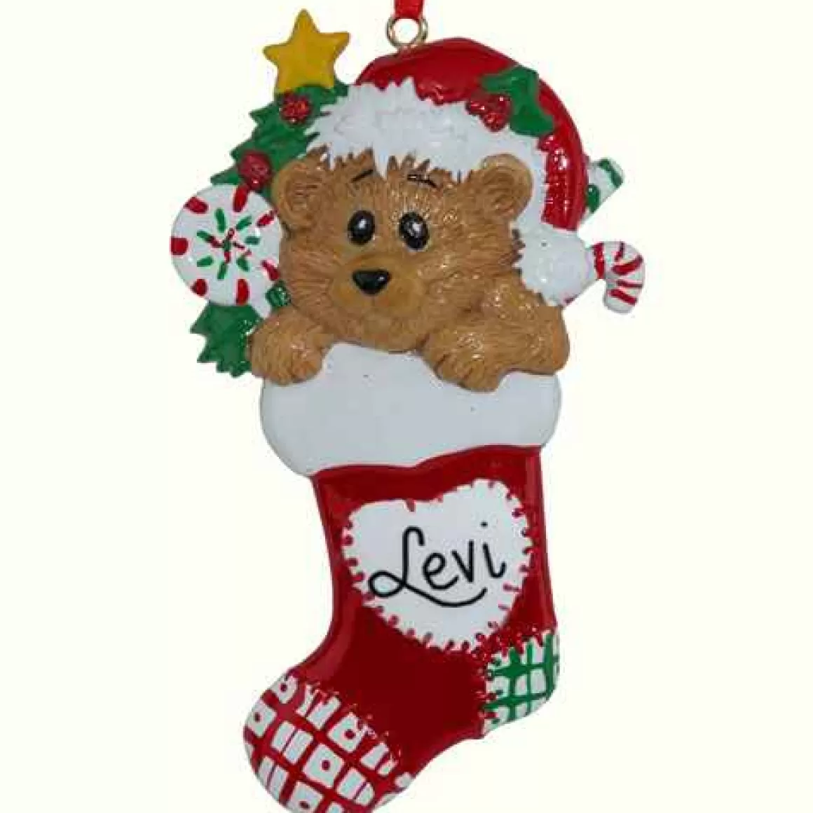 Christmas Place Bear In Stocking Flash Sale