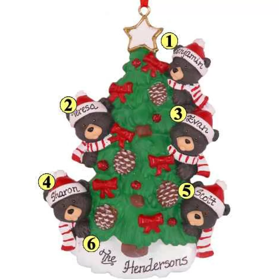 Christmas Place Bear Tree Family Of 5 Discount