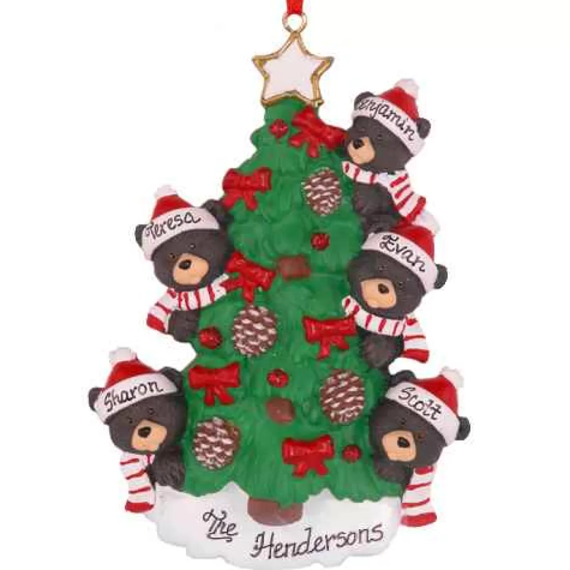 Christmas Place Bear Tree Family Of 5 Discount