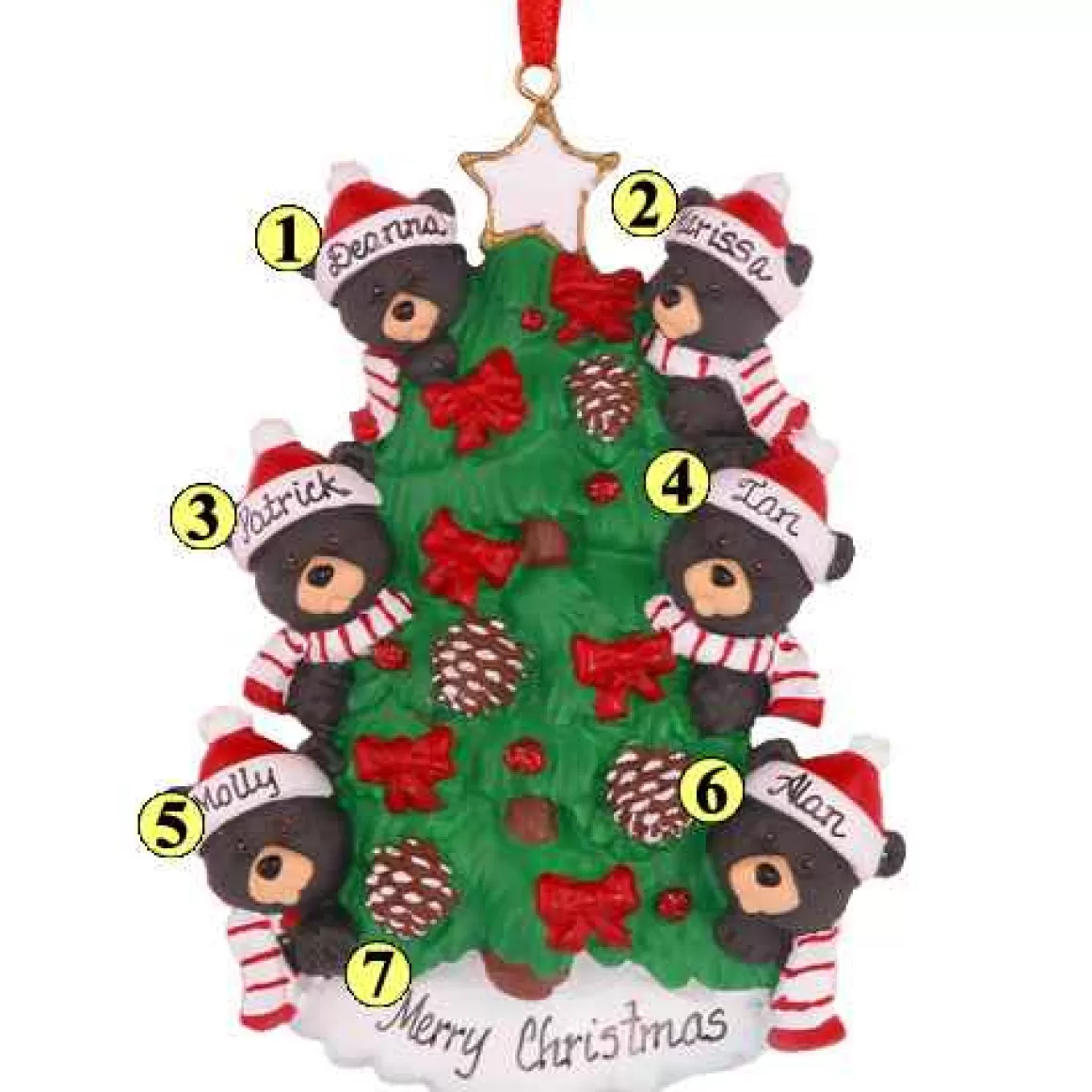 Christmas Place Bear Tree Family Of 6 Outlet